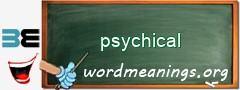 WordMeaning blackboard for psychical